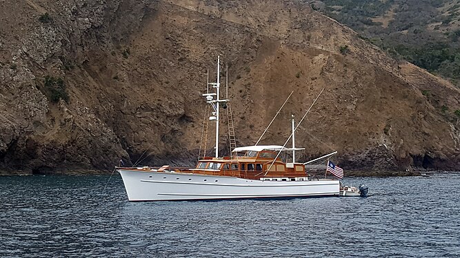 Cassiar the 64 foot Palmer Scott in Moonstone Cove Catalina