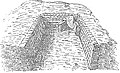 Éperon barré de Castel-Meur : plan d'une habitation (dessin de Paul du Châtellier).