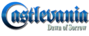 Logotipo do jogo Castlevania: Dawn of Sorrow, da Konami.