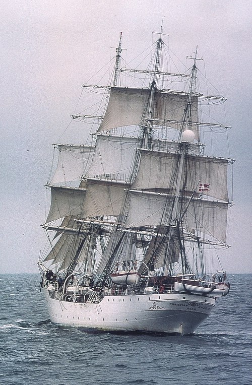 Full-rigged sailing ship Christian Radich