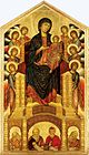 契馬布埃的《壯麗的聖三一（英语：Santa Trinita Maestà）》， 385 × 223 cm，約作於1280年，1919年始藏[13]