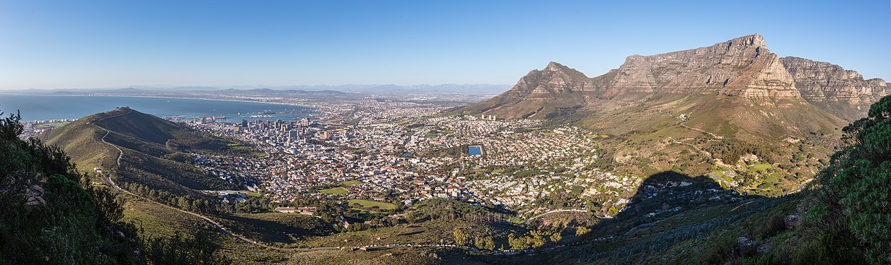 View of Cape Town from Lion's Head, South Africa.