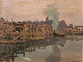 Claude Monet: Ansicht der Straßenbrücke von Argenteuil während der Reparaturarbeiten 1872