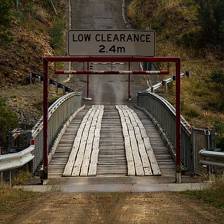 A low-clearance bridge in the Central Highlands