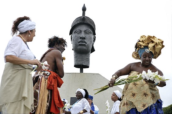 Celebrating Black Awareness Day 2017 at the Zumbi dos Palmares Monument, Rio de Janeiro, Brazil