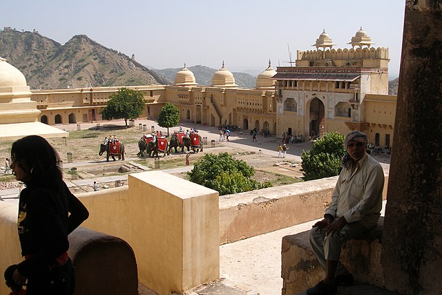 Zenana courtyard of Amer Fort