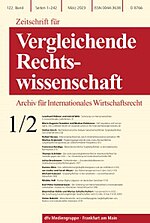 Vorschaubild für Zeitschrift für Vergleichende Rechtswissenschaft