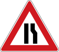 A 6b: Road narrows from the right side