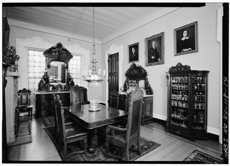 File:DINING ROOM, LOOKING NORTH, FIRST FLOOR - Ronald-Brennan House, 631 South Fifth Street, Louisville, Jefferson County, KY HABS KY,56-LOUV1,9-14.tif