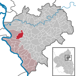 Läget för Dachsenhausen i Rhein-Lahn-Kreis