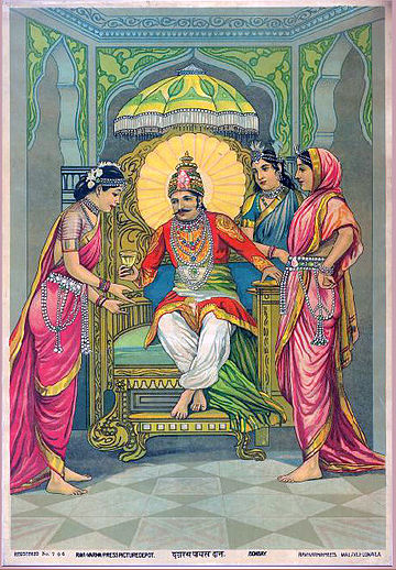 Dasharatha give payasam to his wives