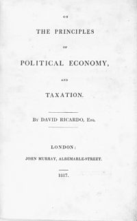 David Ricardo - On the principles of political economy and taxation (1817, title).jpg