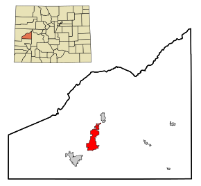 Delta County Colorado Incorporated and Unincorporated areas Orchard City Highlighted.svg