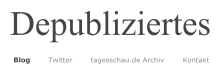 Headline of the former depublizieren protest website depub.org, September 2010 Depub.org-Kopfzeile.svg