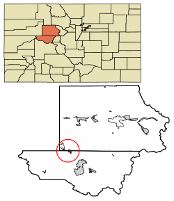 Location of the Town of Basalt in Eagle and Pitkin counties, Colorado.
