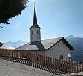 L'église Saint-Barthélémy de Granier, en Savoie. Ce village se situe au-dessus de la ville d'Aime, sur le versant de l'adret.