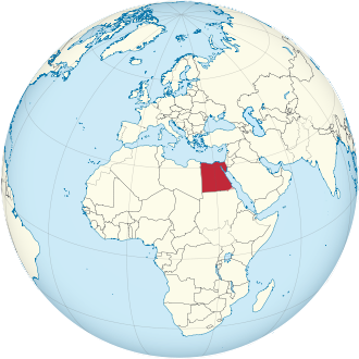 Egypt on the globe (de-facto + disputed hatched) (North Africa centered).svg