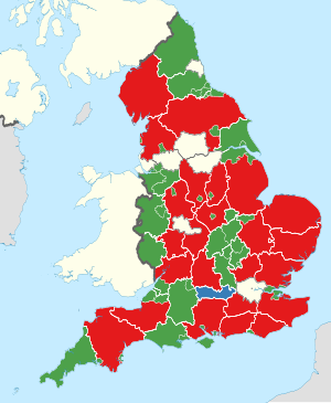 English non-metropolitan counties coloured by type map 2021.svg