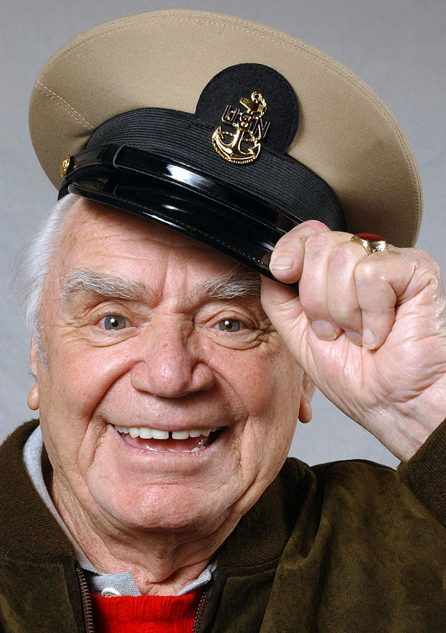 Connecticut native Ernest Borgnine upon the honorary promotion to Chief Petty Officer