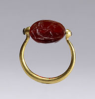 Etruscan - Gem with Herakles at Rest - Walters 42494 - Back.jpg