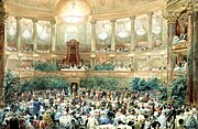 1855年パリ。訪仏したヴィクトリアとアルバートの歓迎式典を描いたウジェーヌ・ラミの絵画