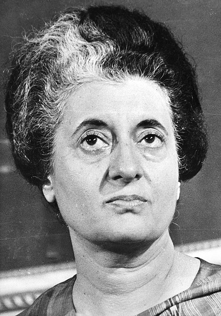 Indira Gandhi on 21 March 1977