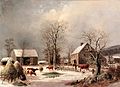 Farmyard in Winter (1858)