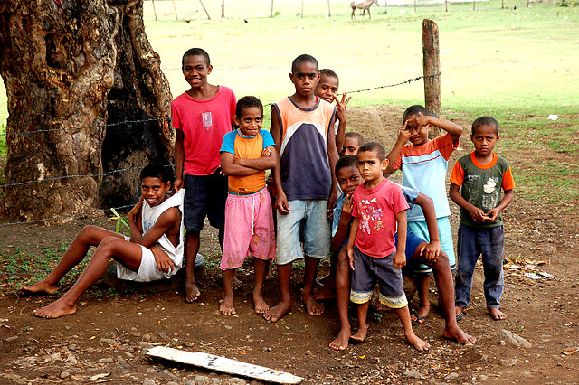 Group of Fijian children, 2008
