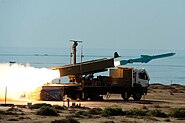 Firing Qader Missile from a truck launcher (2)