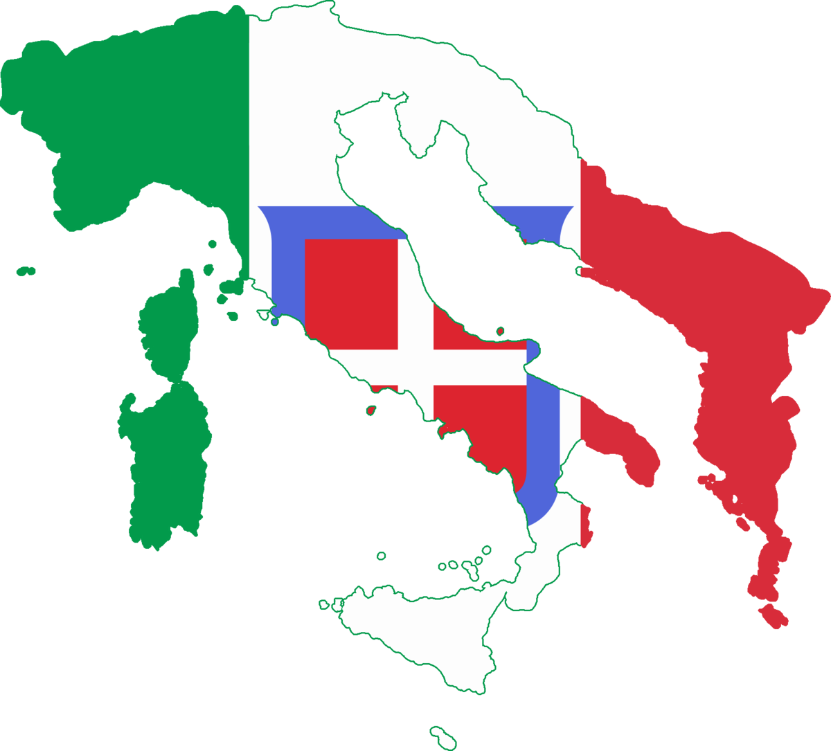 italian map flag