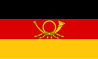 Vlag van de Deutschen Post der Deutschen Demokratischen Republik.