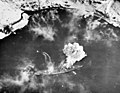 イギリス海軍の空襲を受けるティルピッツ
