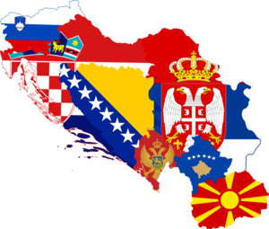 Former Yugoslavia Flag Map (With Kosovo).png