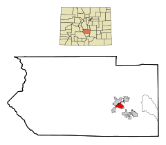Fremont County Colorado Incorporated and Unincorporated areas Lincoln Park Highlighted.svg