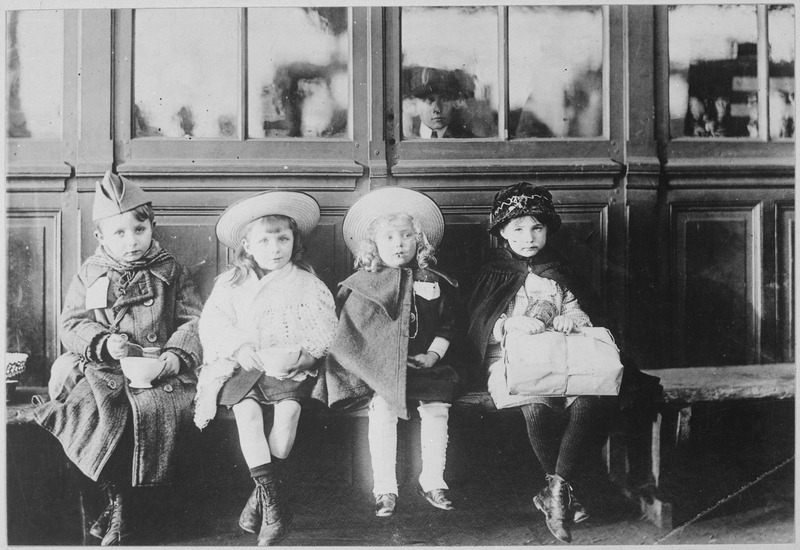 File:French Refugee Children. While waiting for train, children were fed with bread and milk from American Red Cross... - NARA - 533652.tif