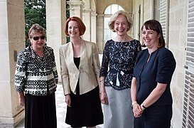 Australian Chief Justice Mary Gaudron, Prime Minister Julia Gillard, Governor-General Quentin Bryce, Attorney-General Nicola Roxon