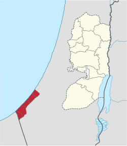 Location of Gaza within Palestine