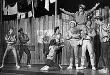 David Winters as Baby John (on the far left) in the original production of West Side Story