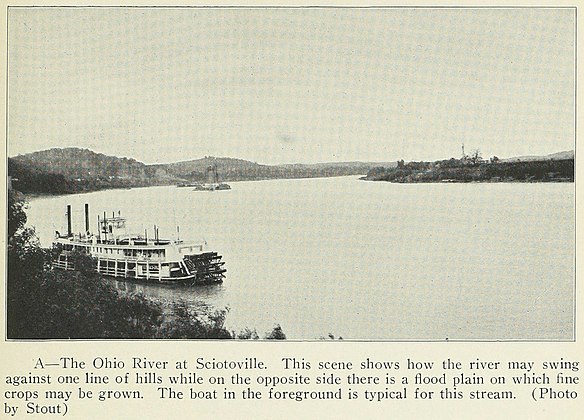 The Ohio River seen at Sciotoville, from the "Geography of Ohio," 1923