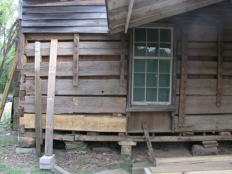 File:George W Young House cabin Left North elevation.jpg