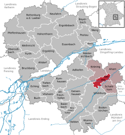 Läget för Gerzen i Landkreis Landshut