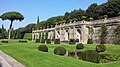 English: View at the Garden of Mirrors (Giardino degli Specchi) and the Fountain of Neptune (Fontana del Nettuno) - part of the gardens of the extraterritorial Papal summer residence in Castel Gandolfo.