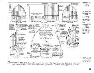 Complete architectural plan for a Gothic-arch barn by the US Department of Agriculture Gothic barn plans.svg