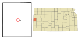 Greeley County Kansas Incorporated and Unincorporated areas Horace Highlighted.svg