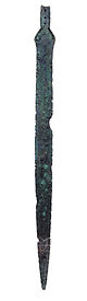 Bronstijd handvat-tong zwaard uit Denemarken