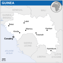 Guinea térképe