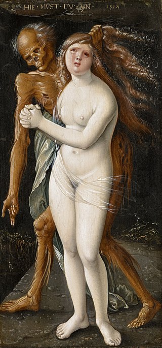 <i>Death and the Maiden</i> (Baldung) Painting by Hans Baldung