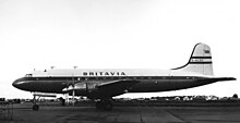 Hermes IV of Britavia at Blackbushe Airport in 1954 HP Hermes IV Britavia 1954.jpg