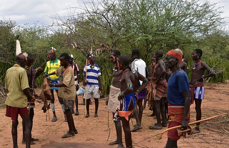 File:Hamer men at a bull jumping ceremony (10) (29099303372).jpg