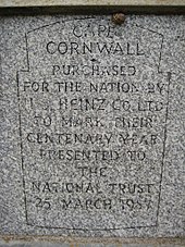 Inscription on the 1864 chimney Heinz plaque Cape Cornwall.jpg